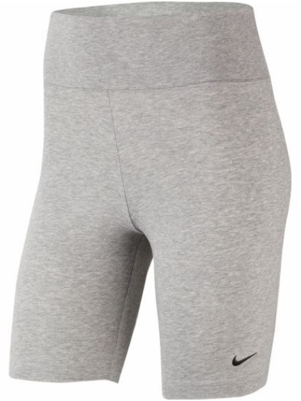 Nike Light Gray High-Rise Bike Shorts with Swoosh